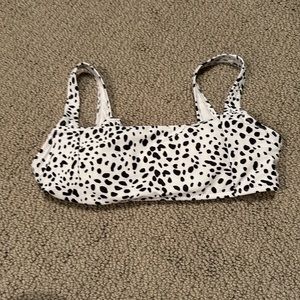 dalmatian print bikini top, removable cups